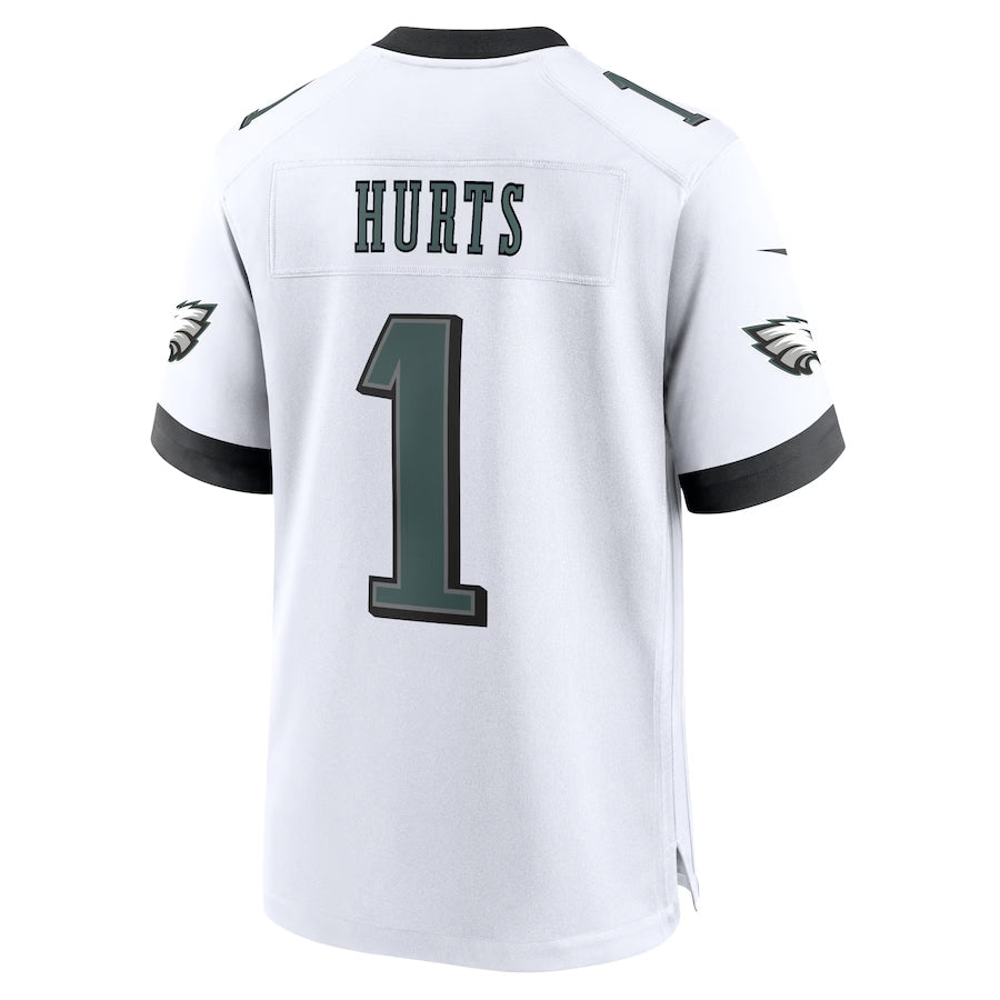 Friene P.Eagles #1 Jalen Hurts Player White Home Game Stitched Jerseys