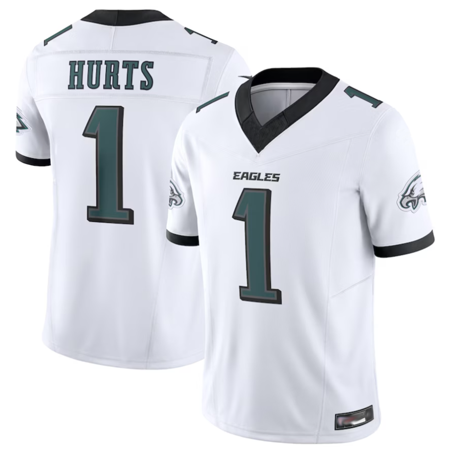 Friene P.Eagles #1 Jalen Hurts Player White Vapor F.U.S.E. Limited Baseball Stitched Jerseys