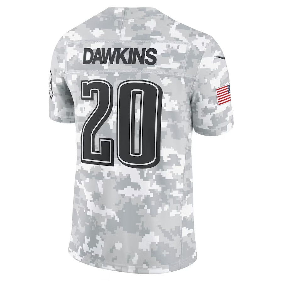 Friene P.Eagles #20 Brian Dawkins Arctic Camo 2024 Salute to Service Retired Player Limited Stitched Jerseys