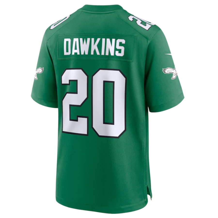 Friene P.Eagles #20 Brian Dawkins Green Alternate Retired Player Game Jersey Stitched American Stitched Jerseys