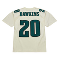 Friene P.Eagles #20 Brian Dawkins Mitchell & Ness Cream Chainstitch Legacy Stitched Jerseys