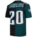 Friene P.Eagles #20 Brian Dawkins Mitchell & Ness Midnight Green-Black Split Legacy Replica Stitched Jerseys