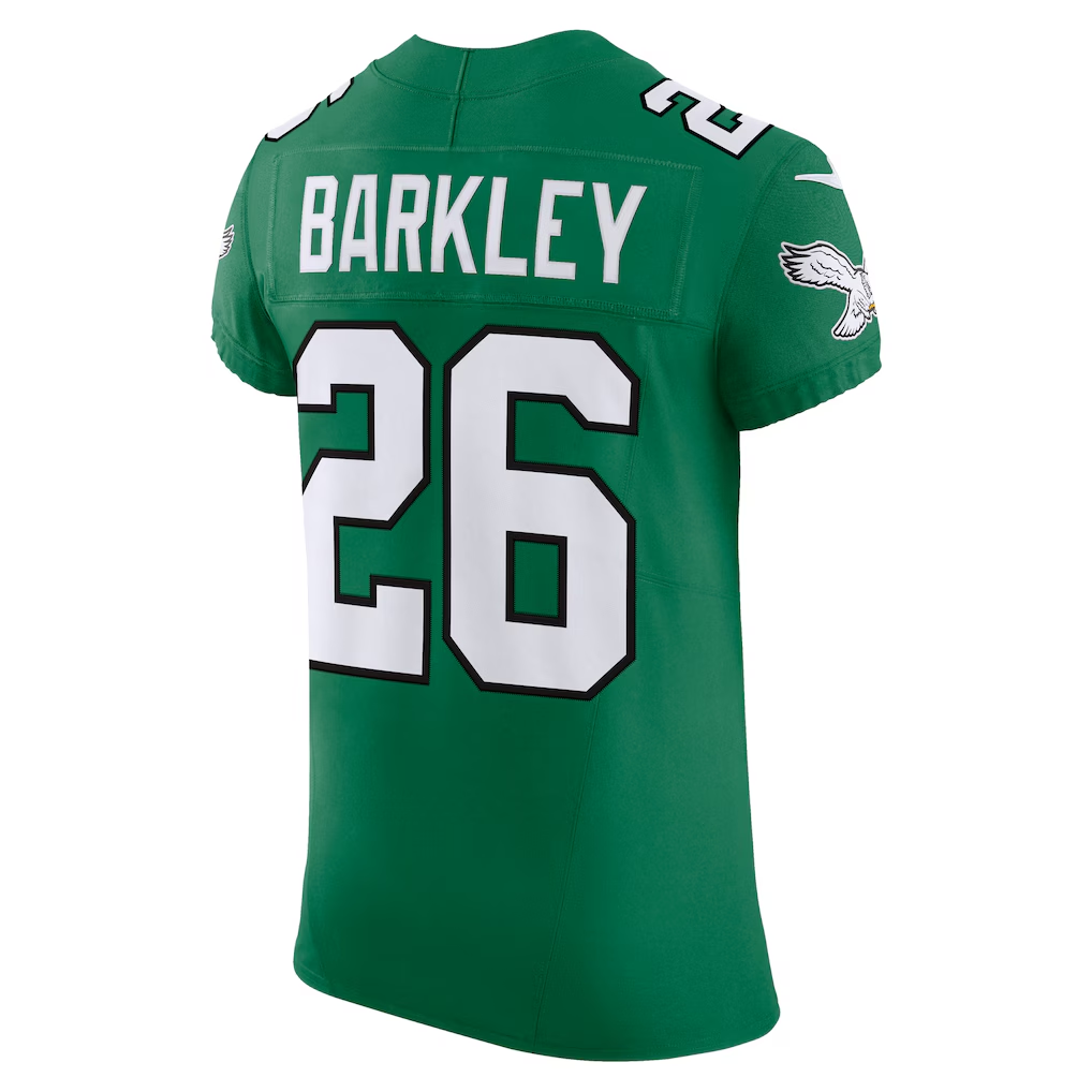 Friene P.Eagles #26 Saquon Barkley Kelly Green Alternate Vapor F.U.S.E. Elite Stitched Jerseys