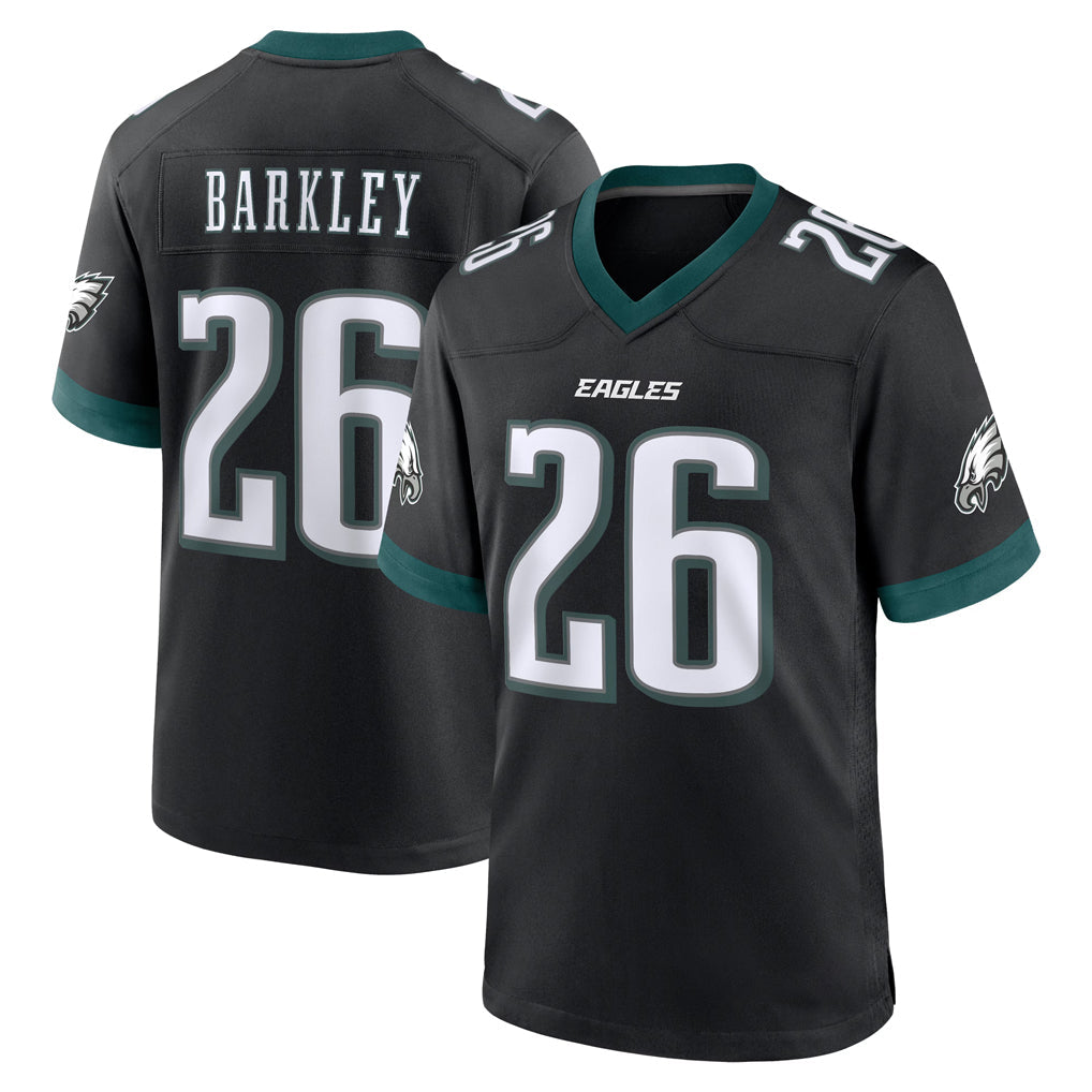 Friene P.Eagles #26 Saquon Barkley Player Black Game Home Stitched Jerseys