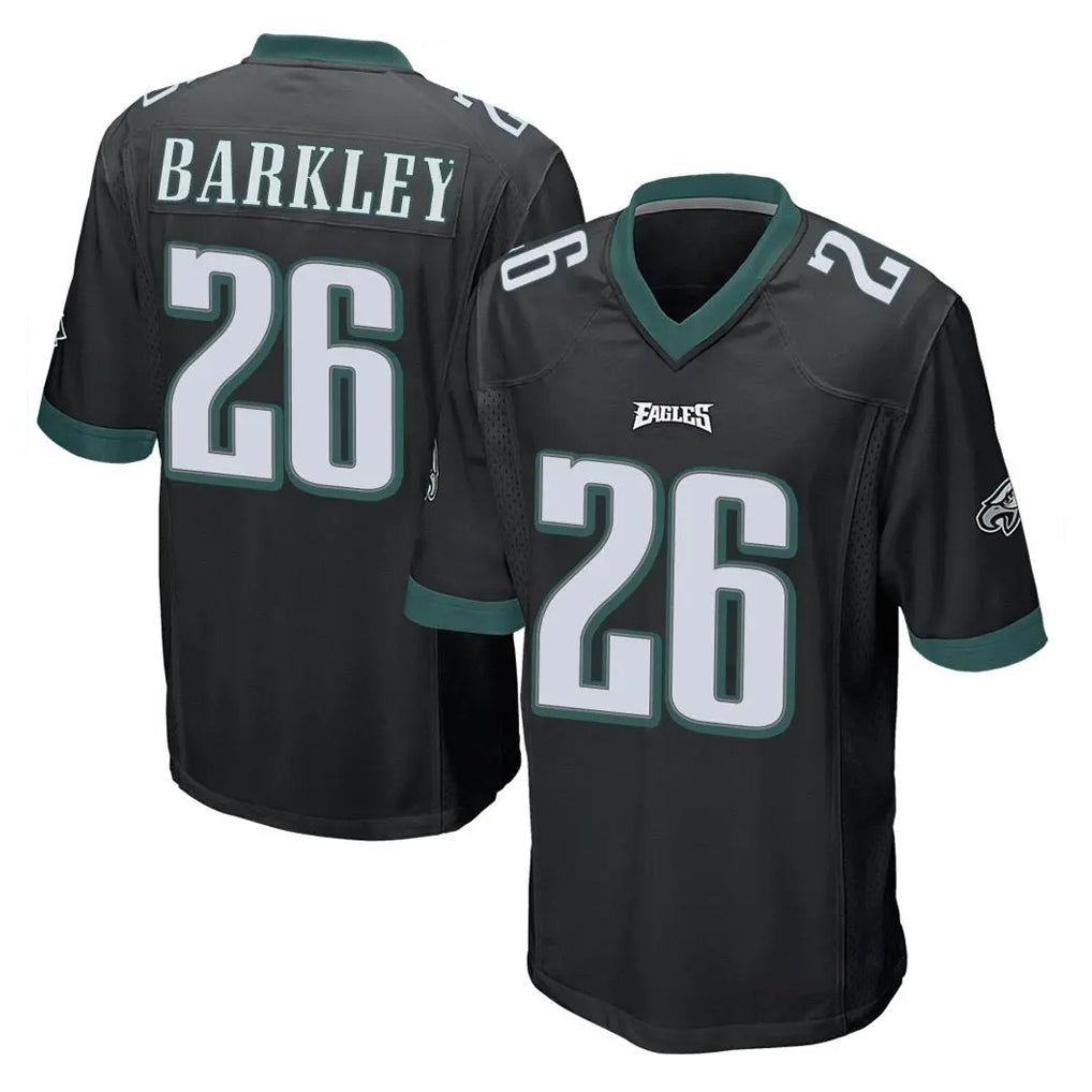Friene P.Eagles #26 Saquon Barkley Player Black Home Game Stitched Jerseys