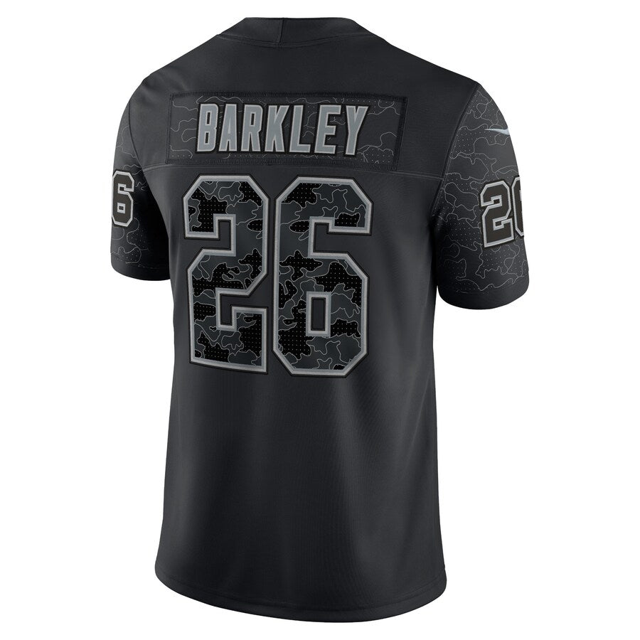 Friene P.Eagles #26 Saquon Barkley Player Black REFLECTIVE Limited Stitched Jerseys