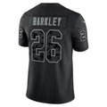 Friene P.Eagles #26 Saquon Barkley Player Black REFLECTIVE Limited Stitched Jerseys