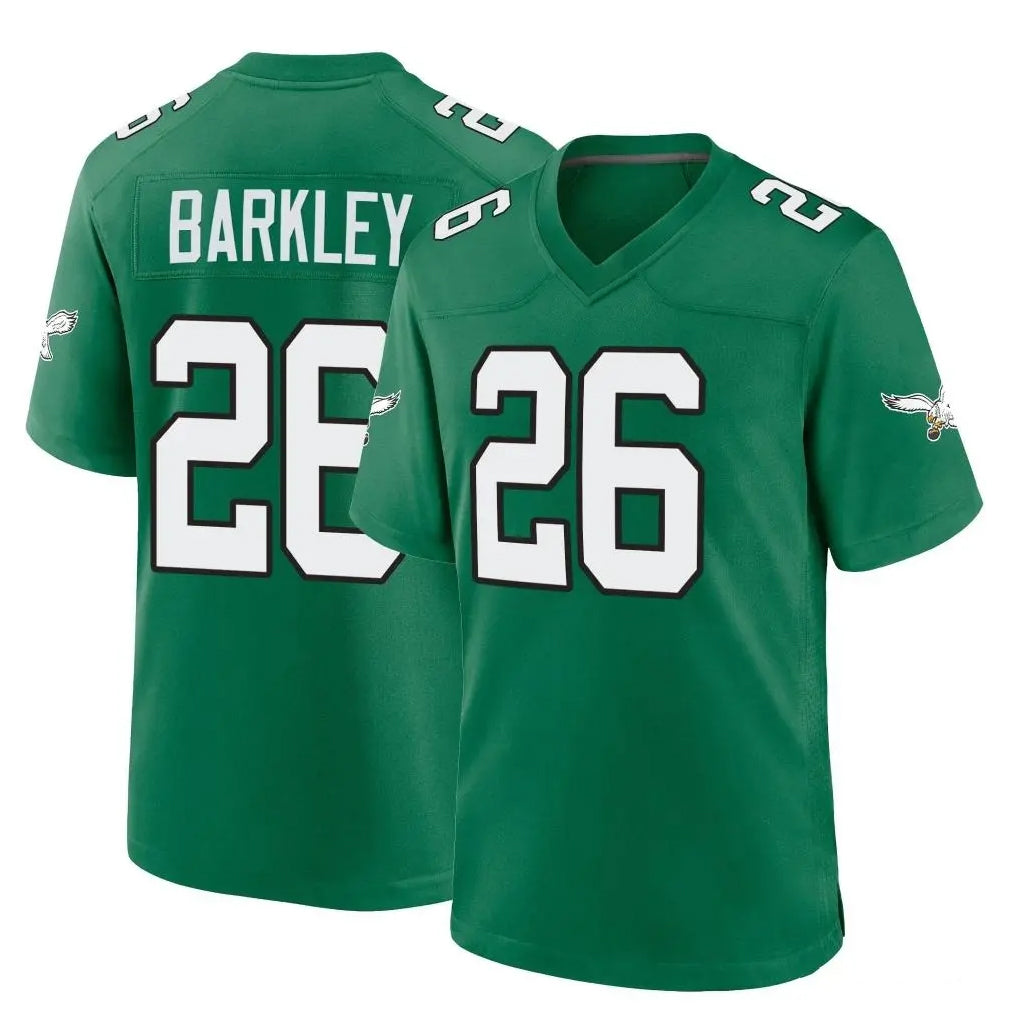 Friene P.Eagles #26 Saquon Barkley Player Green Kelly Alternate Home Game Stitched Jerseys