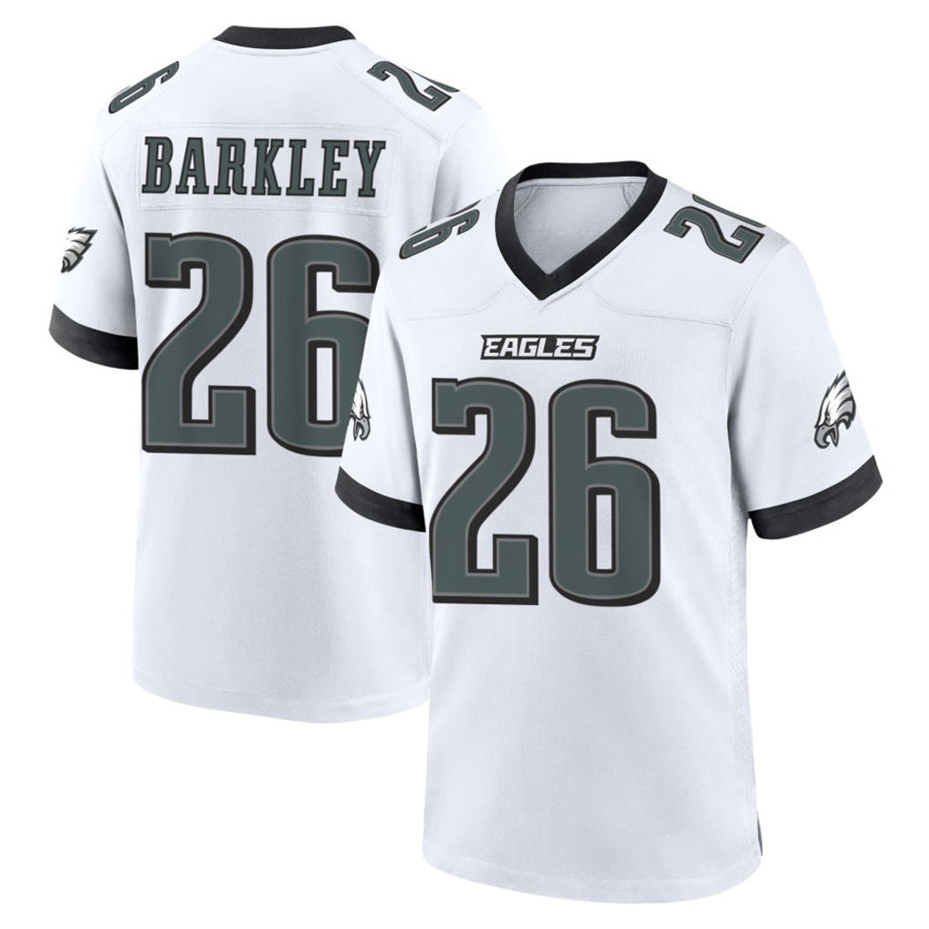 Friene P.Eagles #26 Saquon Barkley Player White Game Home Stitched Jerseys