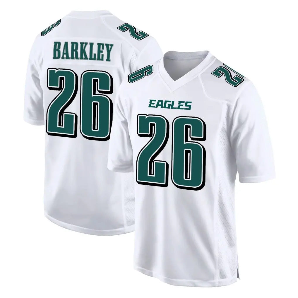 Friene P.Eagles #26 Saquon Barkley Player White Tundra Fashion Home Game Stitched Jerseys