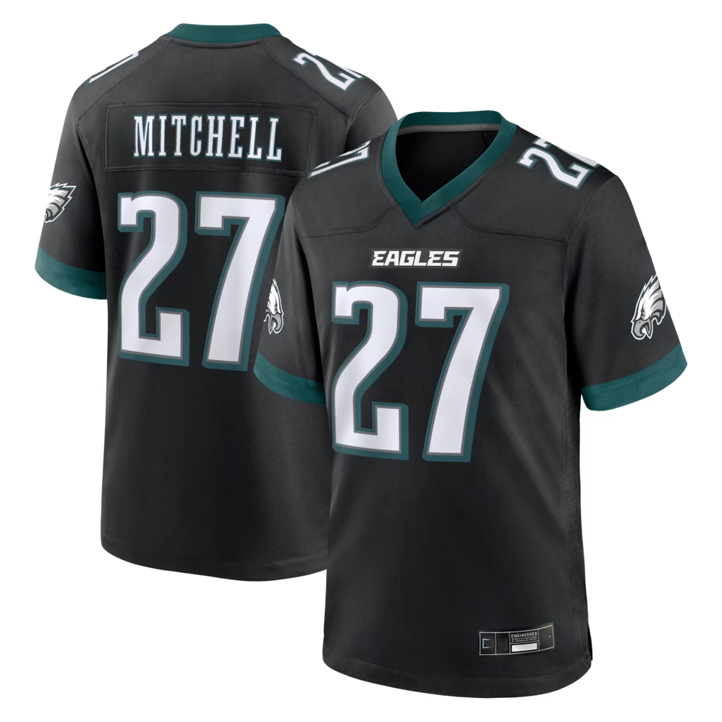 Friene P.Eagles #27 Quinyon Mitchell Black Alternate Game Stitched Jerseys