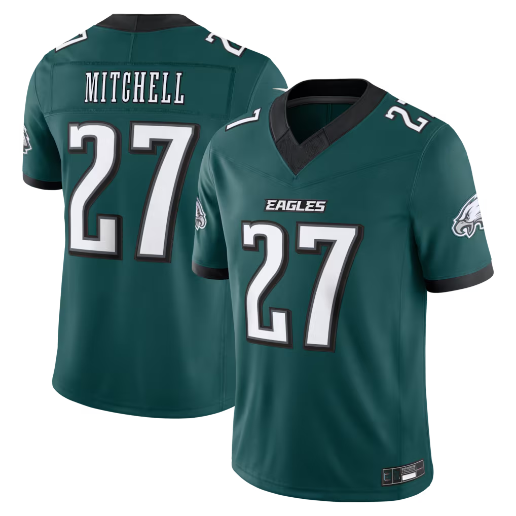Friene P.Eagles #27 Quinyon Mitchell Midnight Green Team Vapor F.U.S.E. Limited Stitched Jerseys