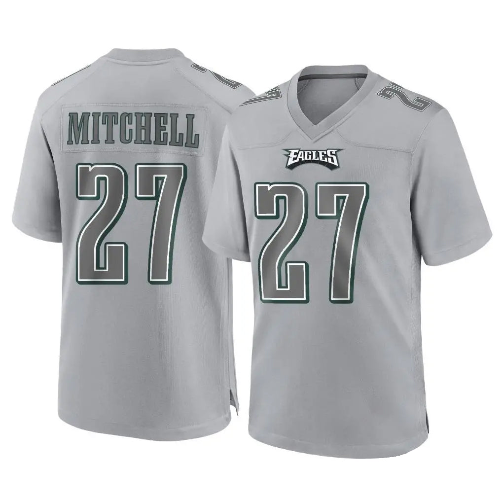 Friene P.Eagles #27 Quinyon Mitchell Player Gray Atmosphere Fashion Home Game Stitched Jerseys