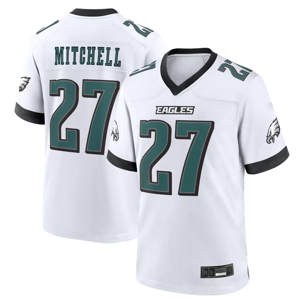 Friene P.Eagles #27 Quinyon Mitchell White Game Stitched Jerseys