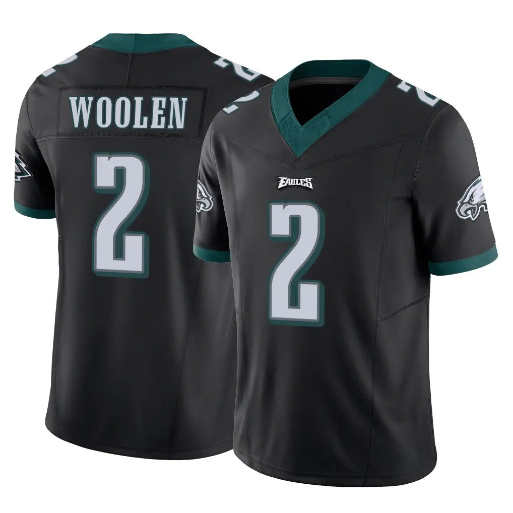 Friene P.Eagles #2 Riq Woolen Player Black Limited Vapor F.U.S.E. Home Game Stitched Jerseys