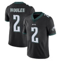 Friene P.Eagles #2 Riq Woolen Player Black Limited Vapor Untouchable Home Game Stitched Jerseys