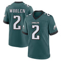 Friene P.Eagles #2 Riq Woolen Player Green Home Game Stitched Jerseys