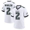 Friene P.Eagles #2 Riq Woolen Player White Game Home Stitched Jerseys