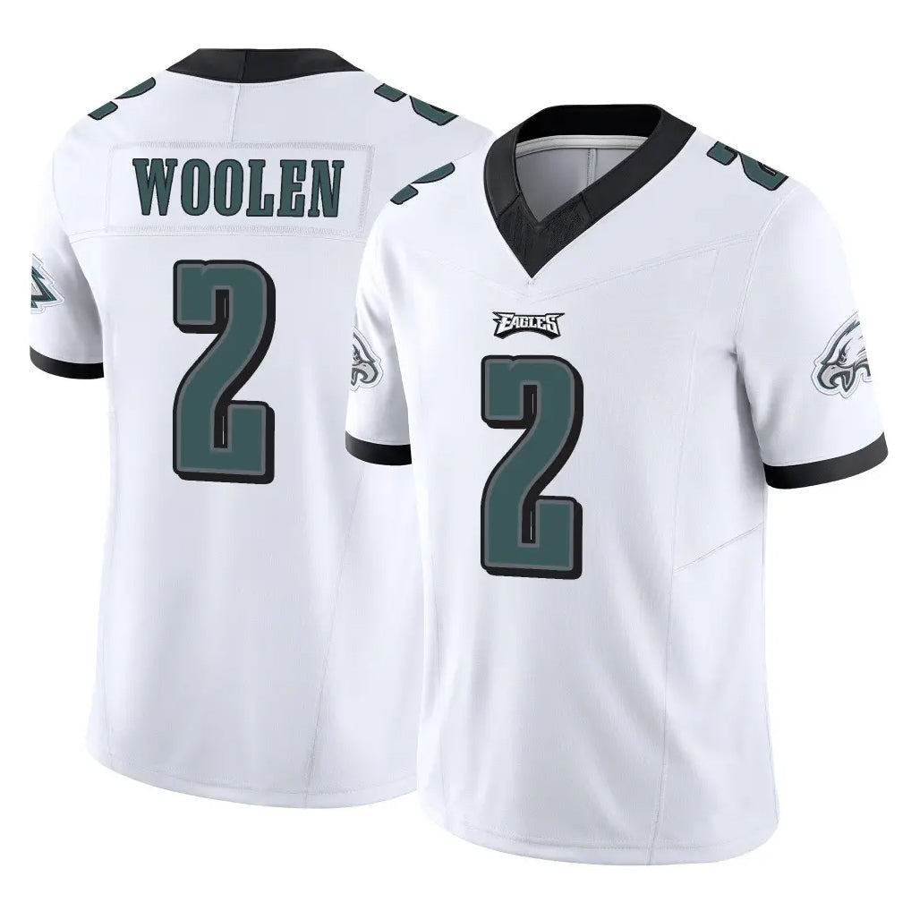 Friene P.Eagles #2 Riq Woolen Player White Limited Vapor F.U.S.E. Home Game Stitched Jerseys