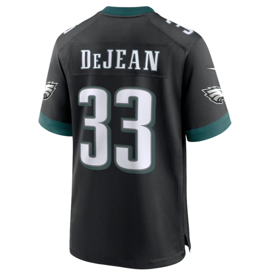 Friene P.Eagles #33 Cooper DeJean Black 2024 Draft Alternate Player Game Jersey Stitched American Stitched Jerseys