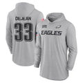 Friene P.Eagles #33 Cooper DeJean Player Military Hoodie Gray Salute To Service Stitched Jerseys