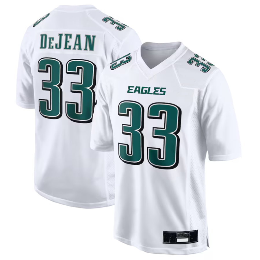 Friene P.Eagles #33 Cooper DeJean Player Tundra White Super Bowl LIX Fashion Game Player Stitched Jerseys