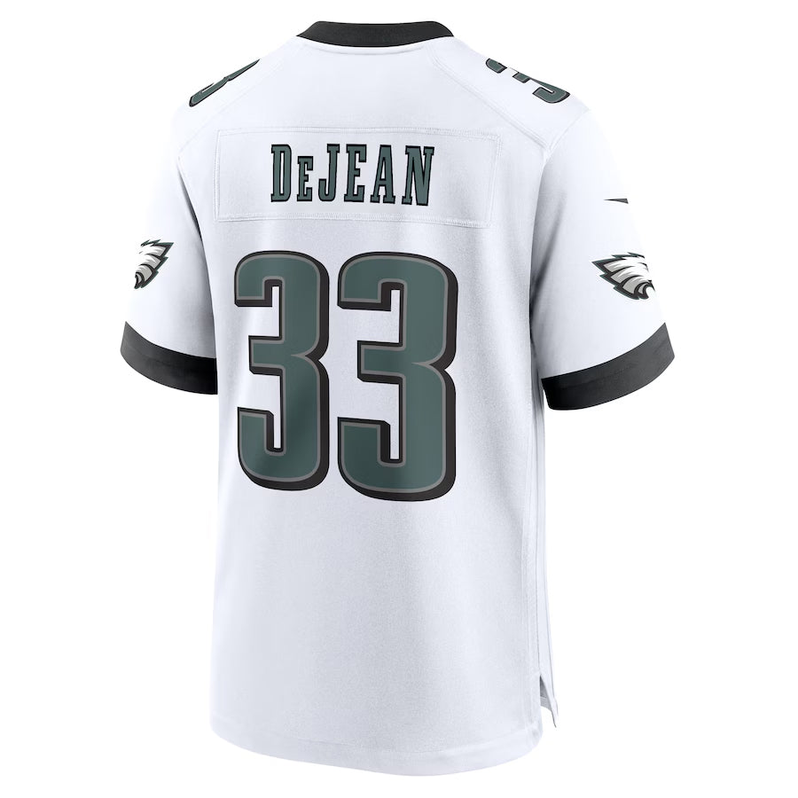 Friene P.Eagles #33 Cooper DeJean Player White Home Game Stitched Jerseys