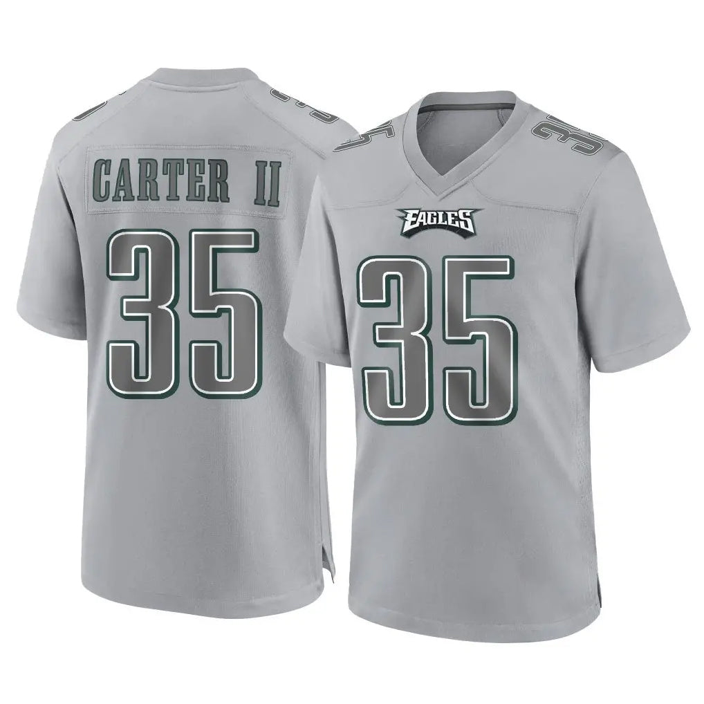 Friene P.Eagles #35 Michael Carter II Player Gray Atmosphere Fashion Home Game Stitched Jerseys