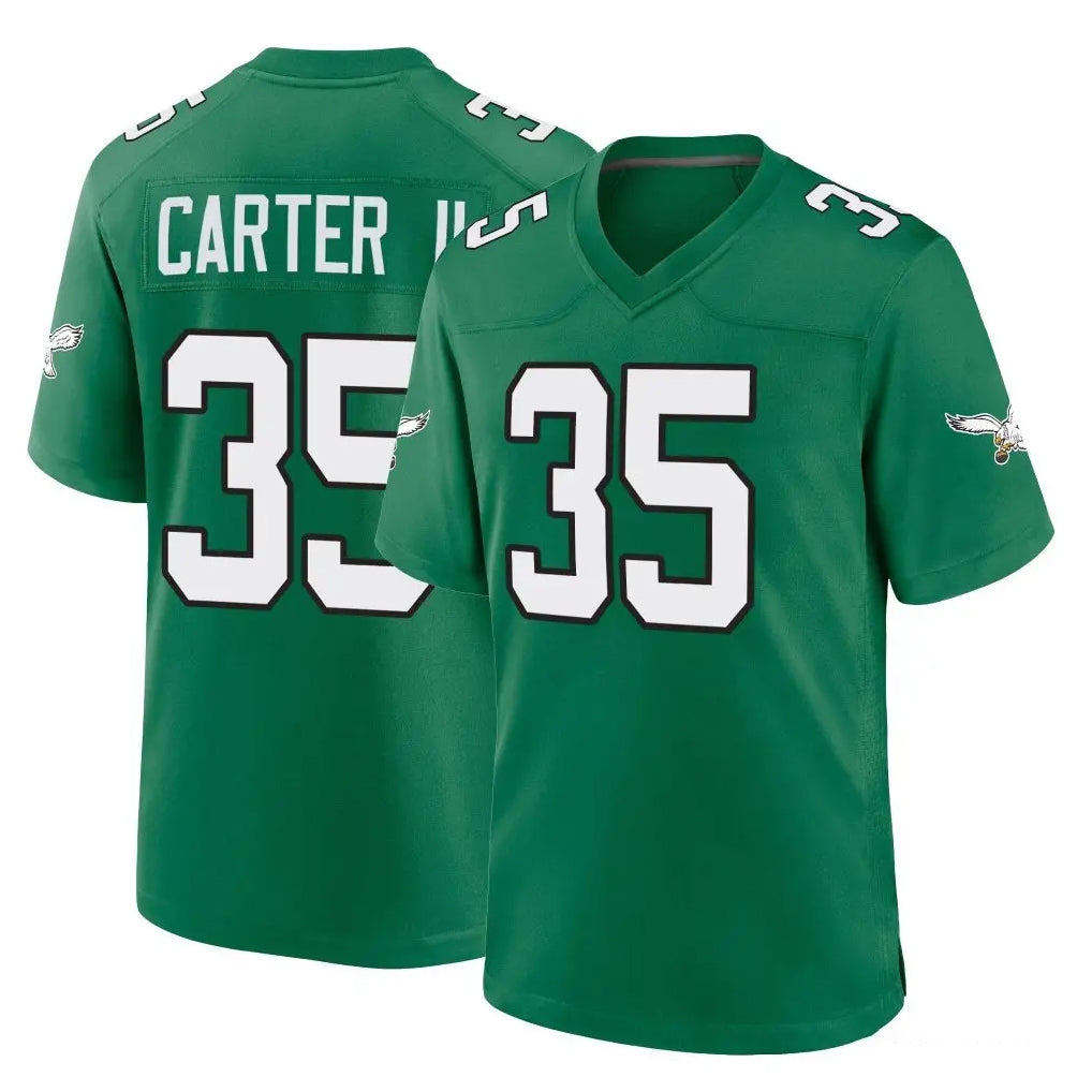 Friene P.Eagles #35 Michael Carter II Player Green Kelly Alternate Home Game Stitched Jerseys