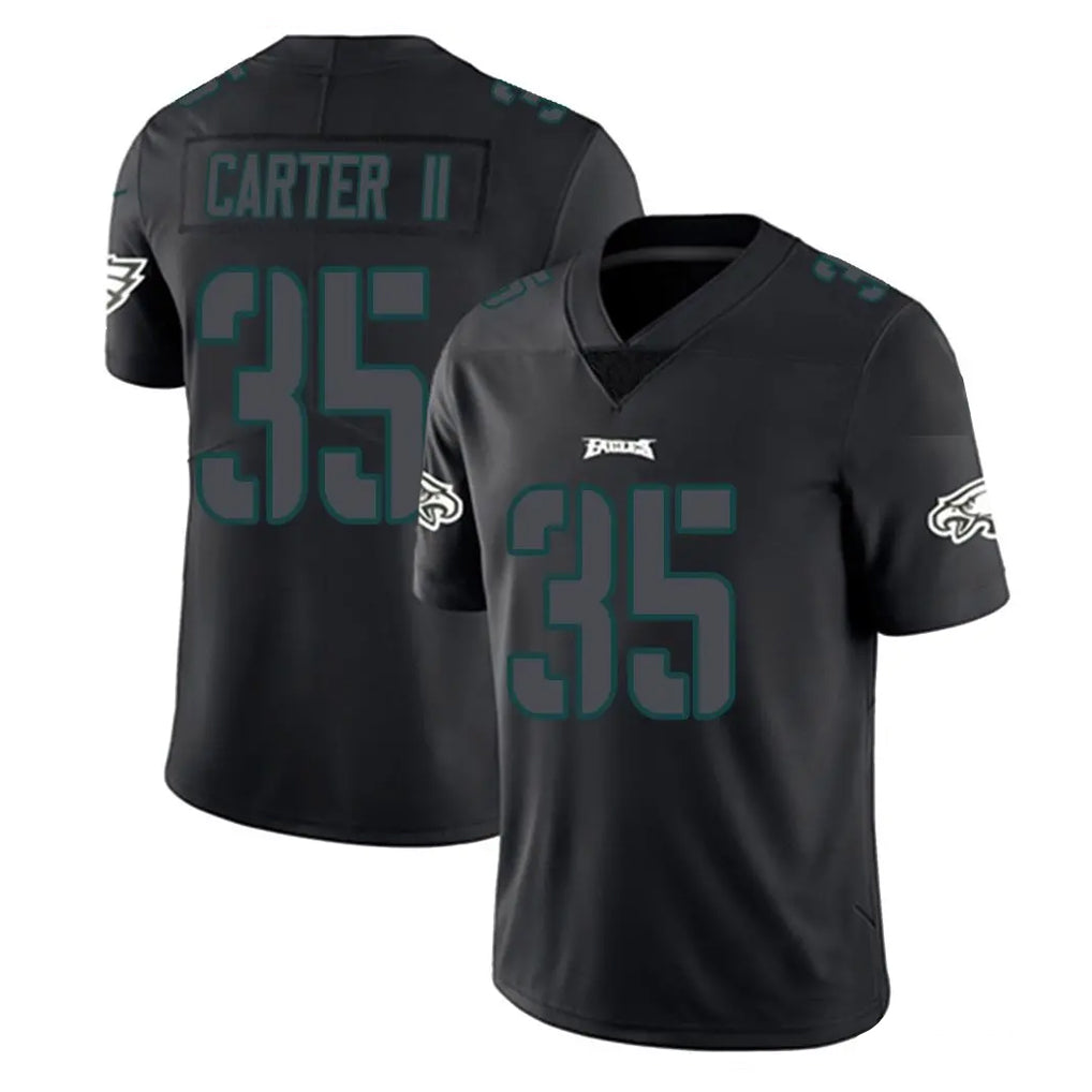 Friene P.Eagles #35 Michael Carter II Player Limited Black Impact Home Game Stitched Jerseys