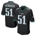 Friene P.Eagles #51 Cam Jurgens Player Black Home Game Stitched Jerseys