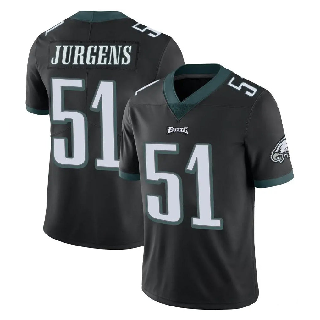 Friene P.Eagles #51 Cam Jurgens Player Black Limited Vapor Untouchable Home Game Stitched Jerseys