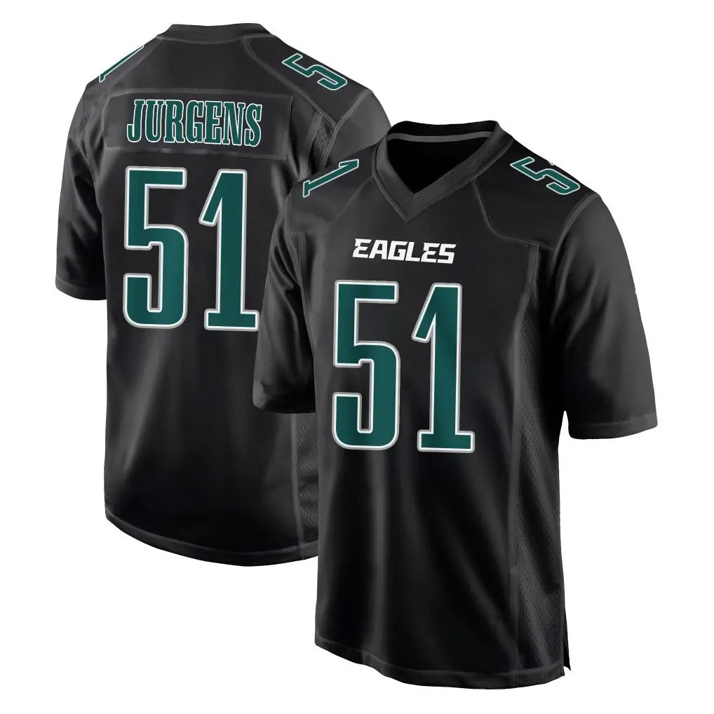 Friene P.Eagles #51 Cam Jurgens Player Carbon Black Fashion Home Game Stitched Jerseys