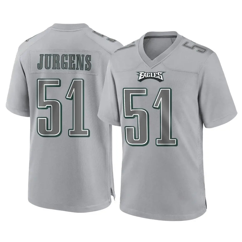 Friene P.Eagles #51 Cam Jurgens Player Gray Atmosphere Fashion Home Game Stitched Jerseys