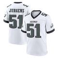 Friene P.Eagles #51 Cam Jurgens Player White Game Home Stitched Jerseys