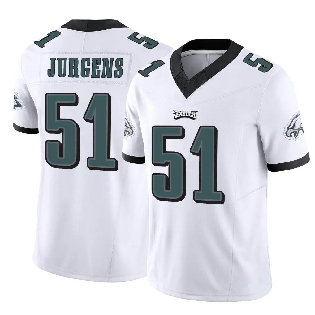Friene P.Eagles #51 Cam Jurgens Player White Limited Vapor F.U.S.E. Home Game Stitched Jerseys