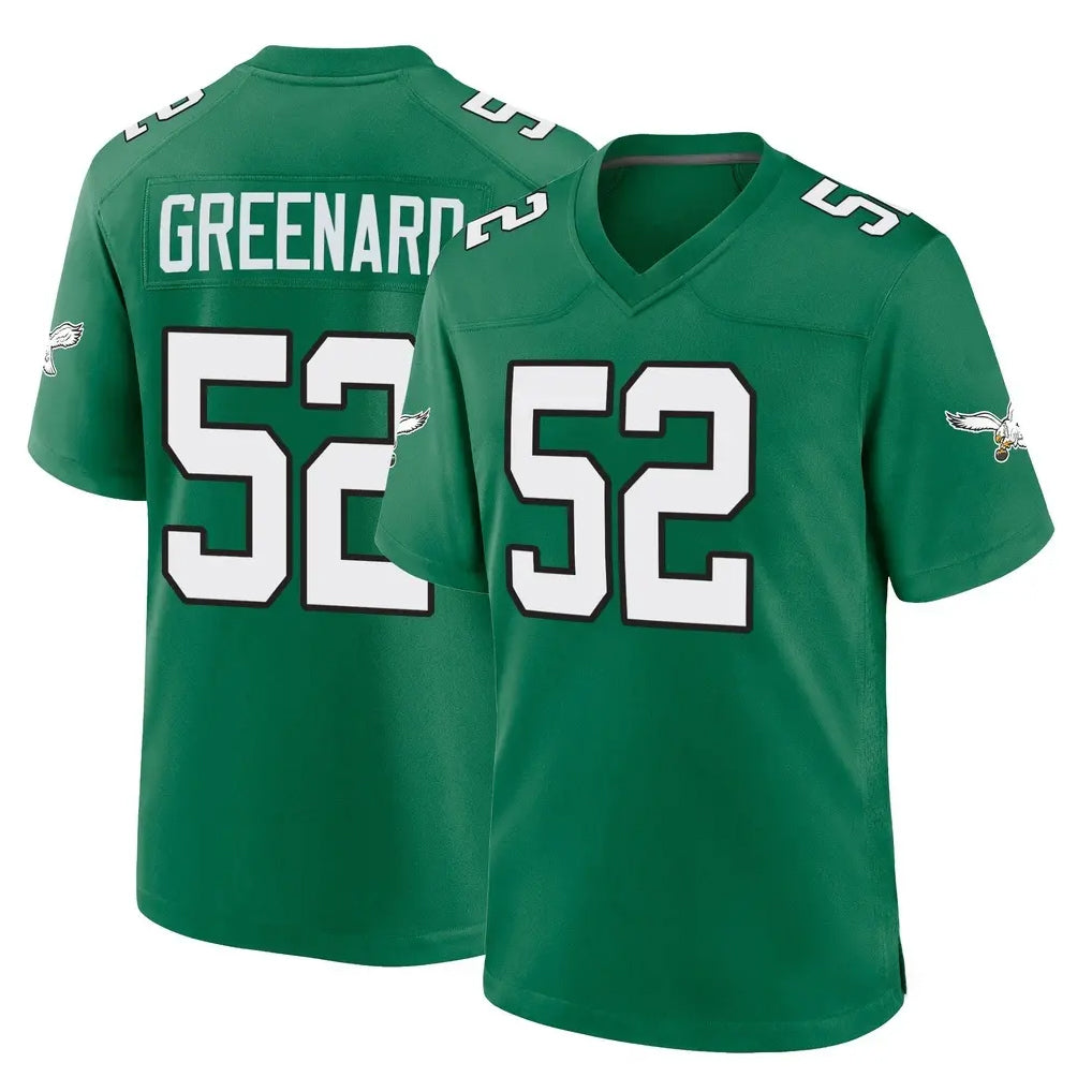 Friene P.Eagles #52 Jonathan Greenard Player Green Kelly Alternate Home Game Stitched Jerseys