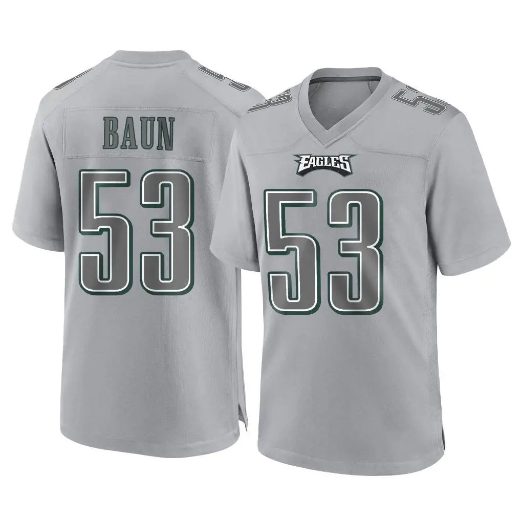 Friene P.Eagles #53 Zack Baun Player Gray Atmosphere Fashion Home Game Stitched Jerseys