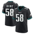Friene P.Eagles #58 Jalyx Hunt Player Black Game Home Stitched Jerseys