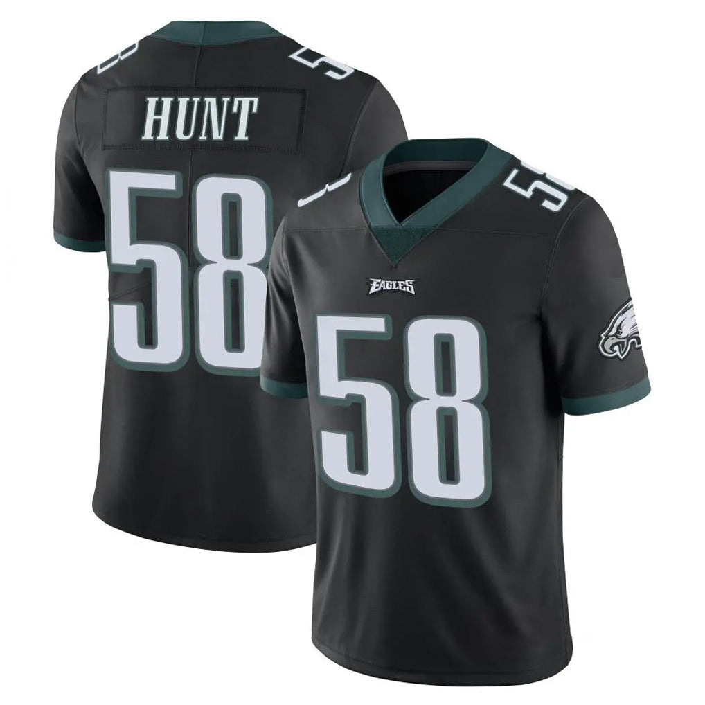 Friene P.Eagles #58 Jalyx Hunt Player Black Limited Vapor Untouchable Home Game Stitched Jerseys
