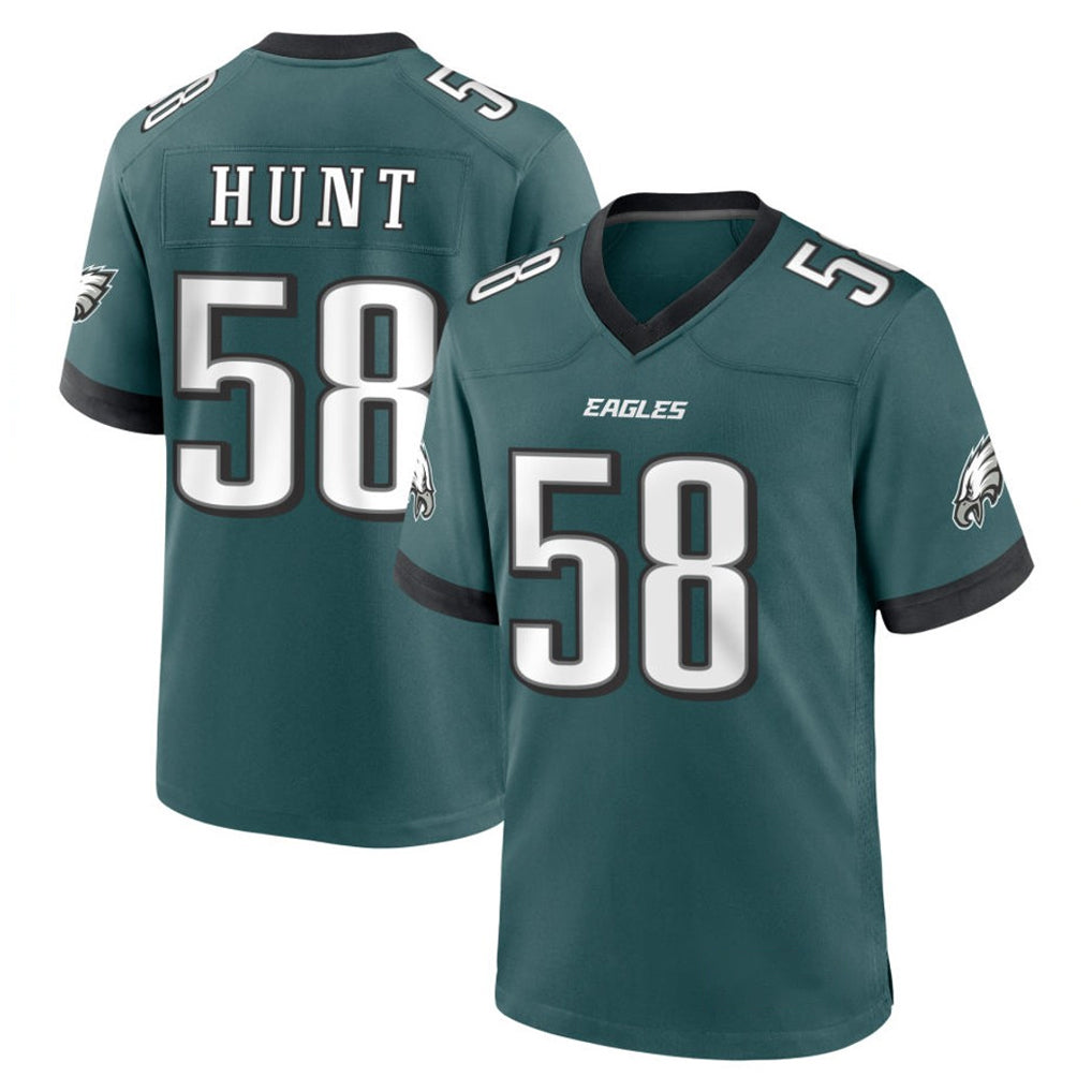 Friene P.Eagles #58 Jalyx Hunt Player Green Home Game Stitched Jerseys