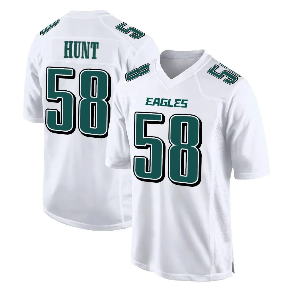 Friene P.Eagles #58 Jalyx Hunt Player White Tundra Fashion Home Game Stitched Jerseys