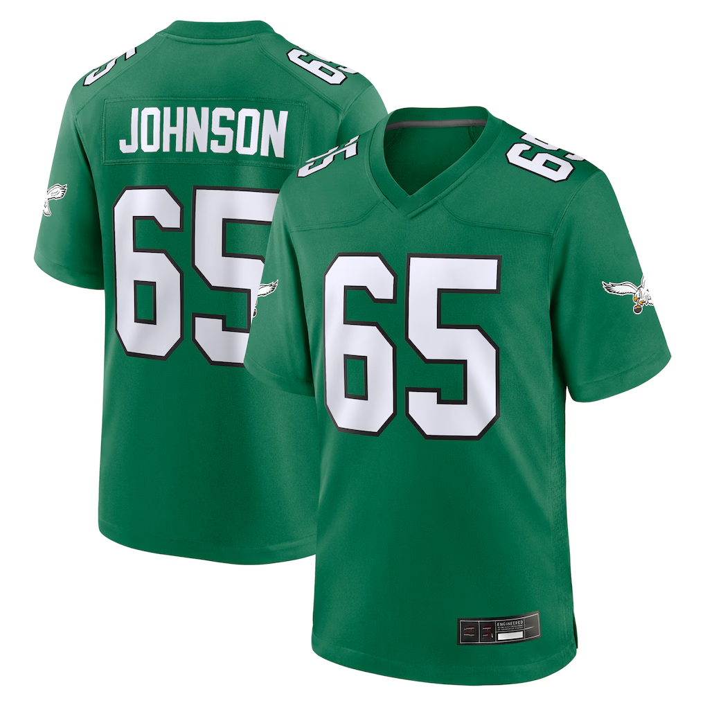 Friene P.Eagles #65 Lane Johnson Kelly Green Alternate Game Stitched Jerseys