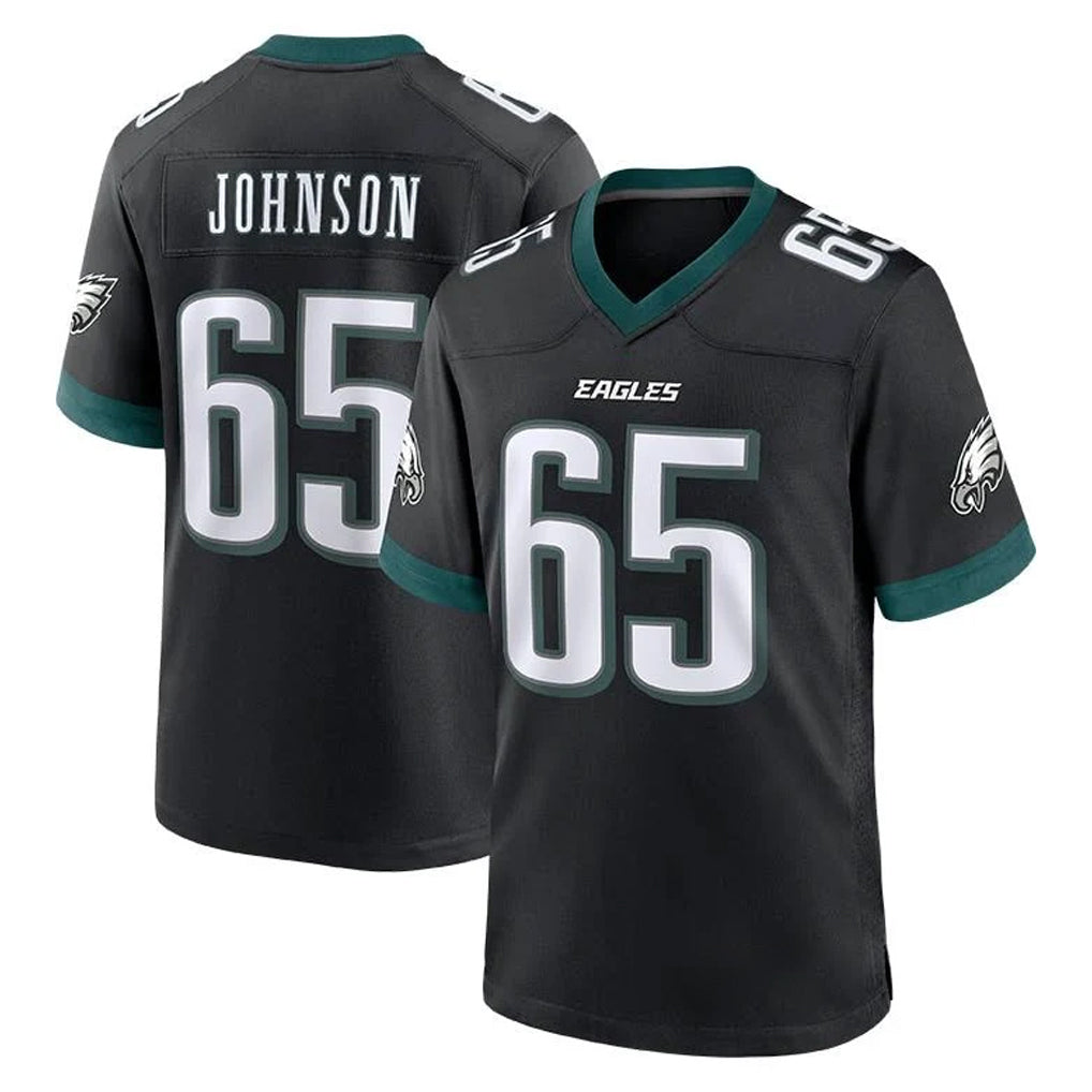 Friene P.Eagles #65 Lane Johnson Player Black Game Home Stitched Jerseys