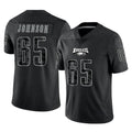 Friene P.Eagles #65 Lane Johnson Player Black Reflective Limited Home Game Stitched Jerseys
