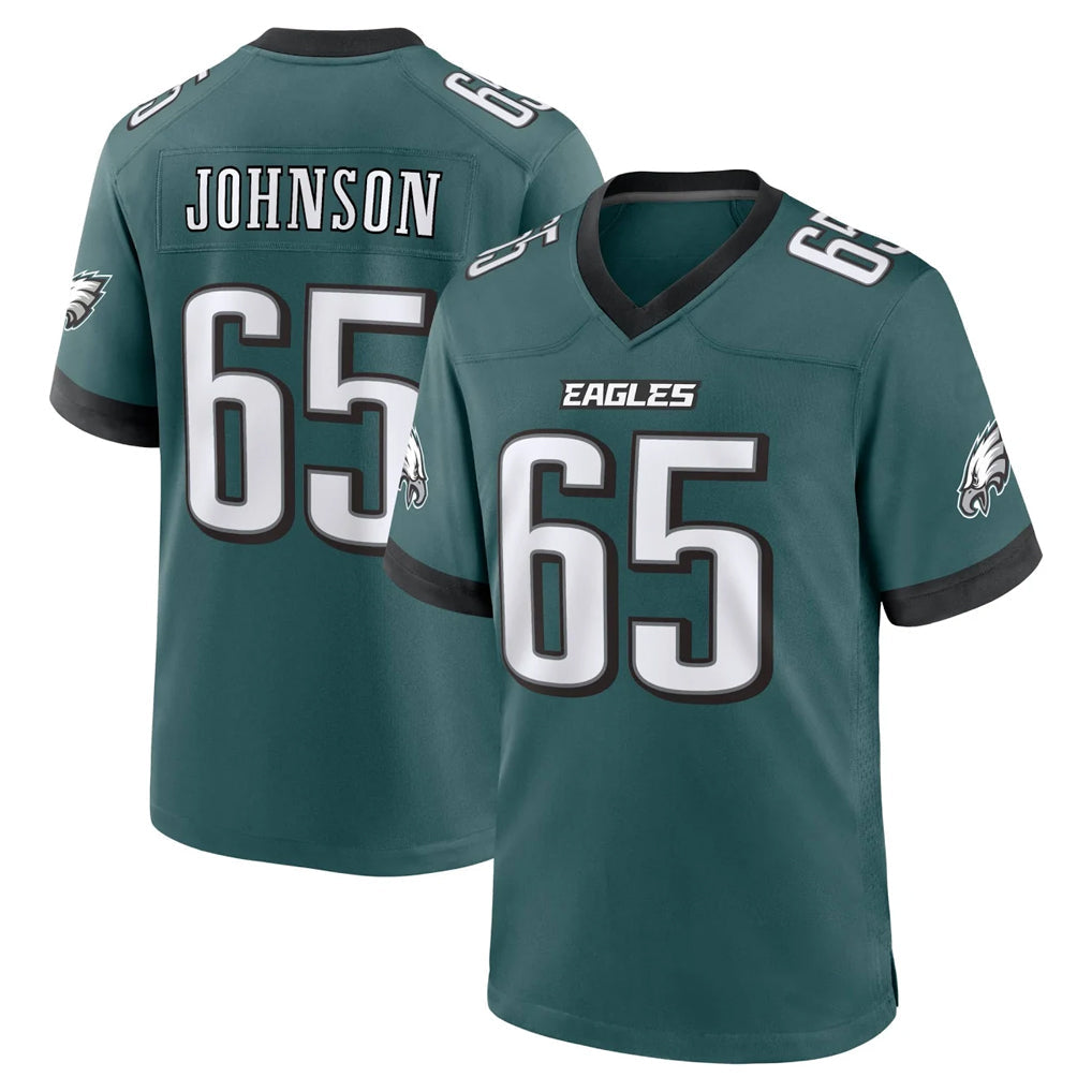 Friene P.Eagles #65 Lane Johnson Player Green Home Game Stitched Jerseys