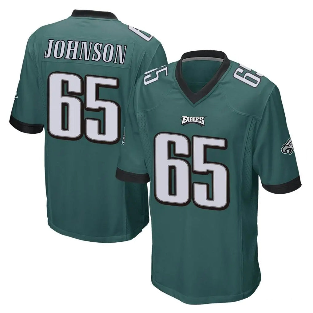 Friene P.Eagles #65 Lane Johnson Player Team Color Green Home Game Stitched Jerseys
