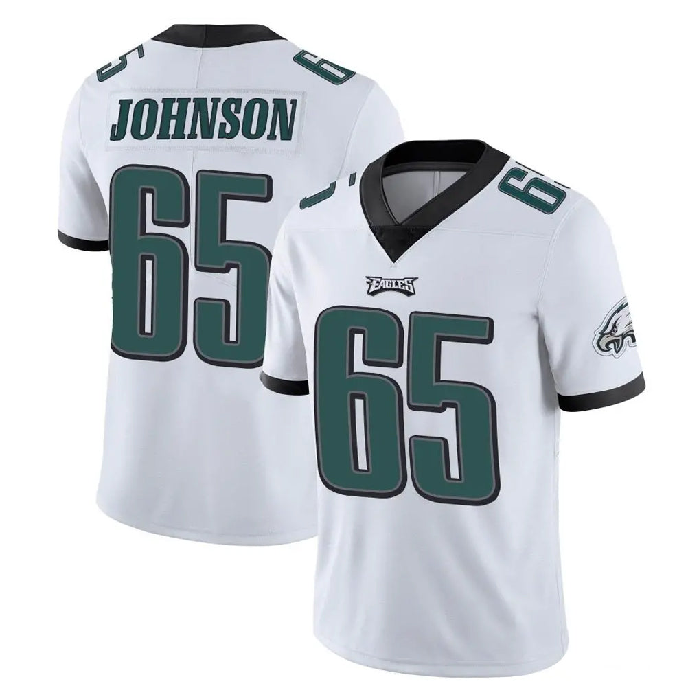 Friene P.Eagles #65 Lane Johnson Player White Limited Vapor Untouchable Home Game Stitched Jerseys