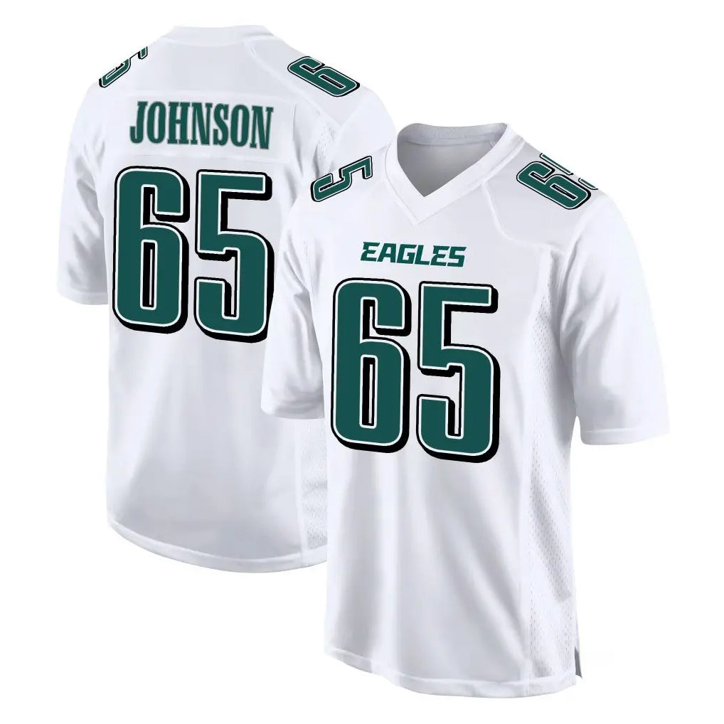 Friene P.Eagles #65 Lane Johnson Player White Tundra Fashion Home Game Stitched Jerseys