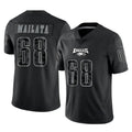 Friene P.Eagles #68 Jordan Mailata Player Black Reflective Limited Home Game Stitched Jerseys